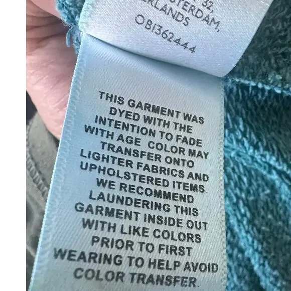 We The Free Camden Oversized Pullover Sweatshirt Teal Slouchy Crew XS - Picture 9 of 10